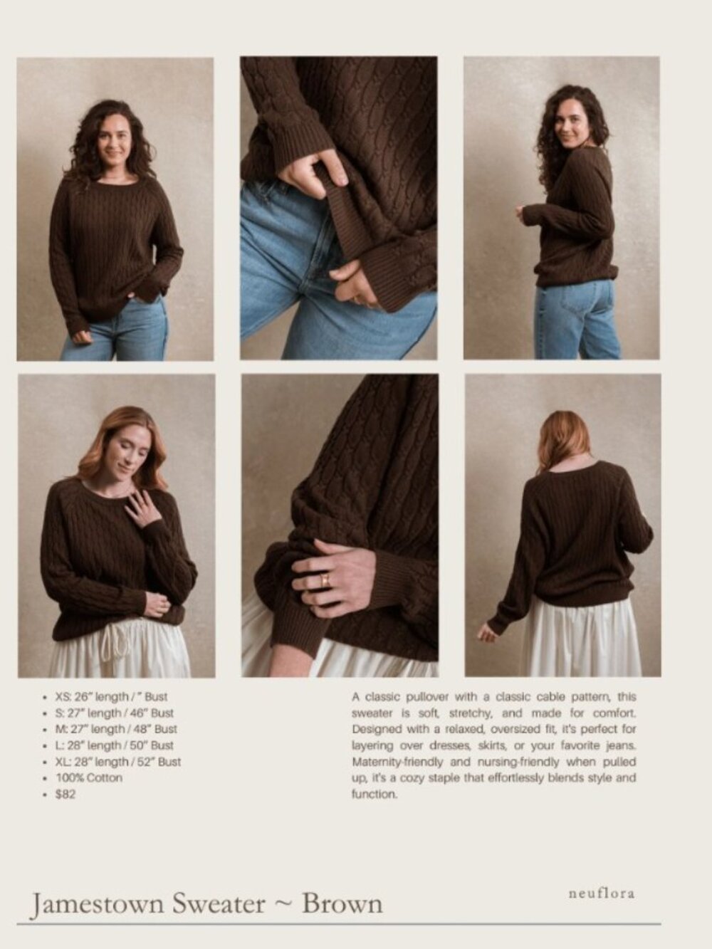 Jamestown Sweater Brown September 2025 Collection